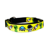 High on Dogs - Alien and Starships Fabric Dog Collar