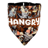 Hangry Reversible Dog Bandana with collar