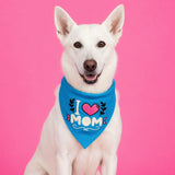 I Love Mom Dog Bandana