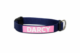 Personalised Name Collar - Navy Blue