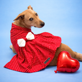 Retro Polka Dog Dress - Red