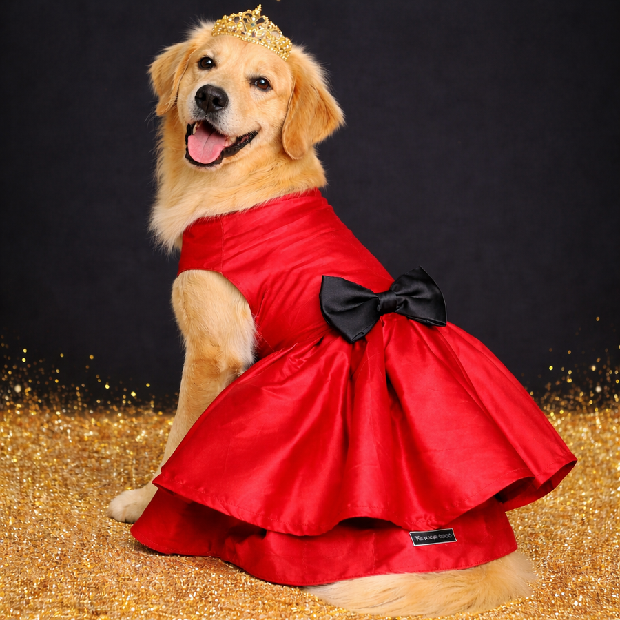golden retriever wedding dress Black and Gold Floral Silk Dress Shirt M main image 1