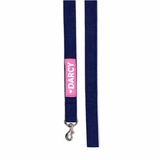 Personalised Name Patch Leash - Navy Blue