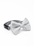 Glitterati Dog Bow Tie - Silver