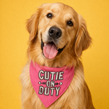 Cutie on Duty Dog Embroidered Bandana