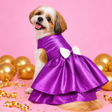 Evening Party Dog Dress/Gown - Purple