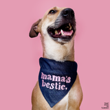 Mama's Bestie Embroidered Dog Bandana