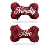 Christmas Squeaky Dog Toy for Tough chewers - Naughty/Nice (Reversible)