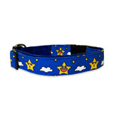 High on Dogs - Happy Stars Fabric Dog Collar