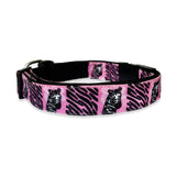 High on Dogs - Marty the Zebra Fabric Dog Collar