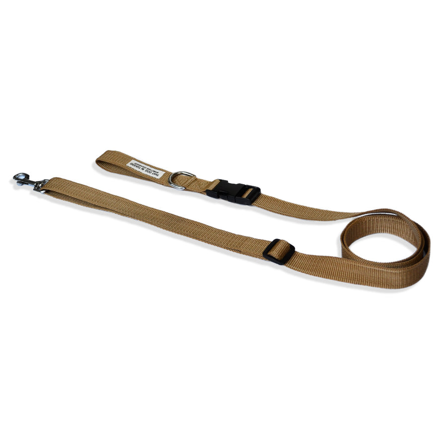 TDIT Adjustable Nylon Dog Leash - Beige thatdogintuxedo