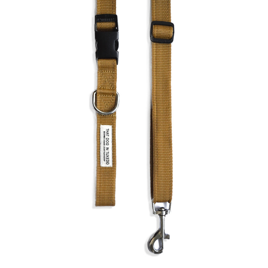 TDIT Adjustable Nylon Dog Leash - Beige thatdogintuxedo