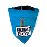 Birthday Boy Dog Embroidered Bandana