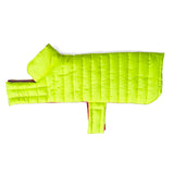 Colour Pop Puffer Dog Winter Jacket - Neon Green-Pink