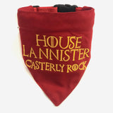 Game of Bones House Lannister Dog Bandana thatdogintuxedo
