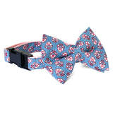 Kantha Collection - Dog Bow Tie collar - Blue Floral