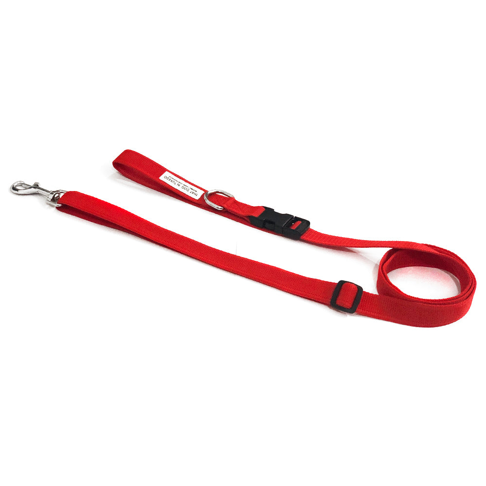 TDIT Adjustable Nylon Dog Leash - Red thatdogintuxedo
