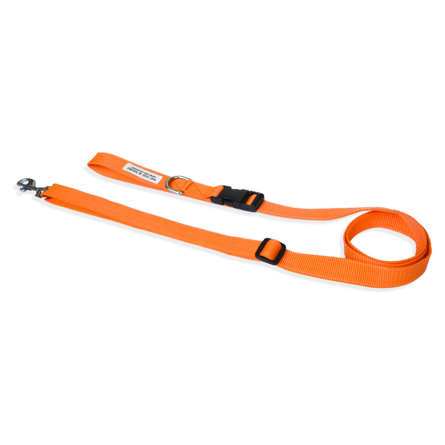 TDIT Adjustable Nylon Dog Leash - Orange thatdogintuxedo