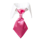 Dog Necktie Shirt Collar - Wedding Pink