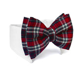 Red Tartan Tux Bow Tie Collar thatdogintuxedo