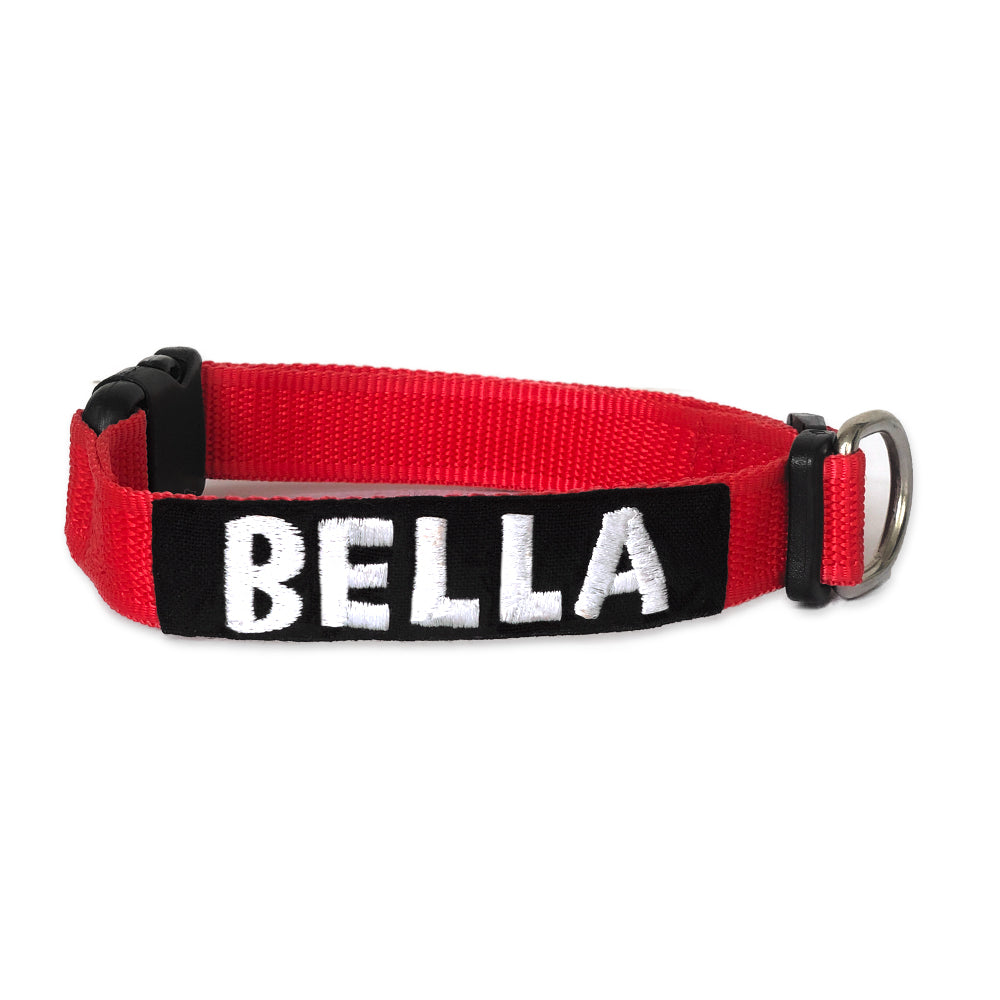 Personalised Name Collar - Red thatdogintuxedo