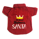 Personalised Name Embroidered Dog Shirt - His Royal highness-Her Royal highness