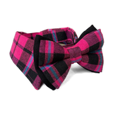 Checkered Tux Dog Collar - Pink