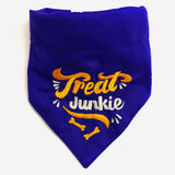 Treat Junkie Dog Embroidered Bandana