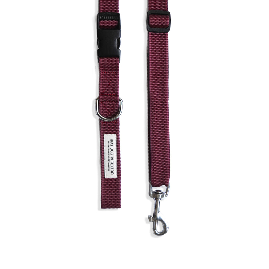 TDIT Adjustable Nylon Dog Leash - Wine thatdogintuxedo