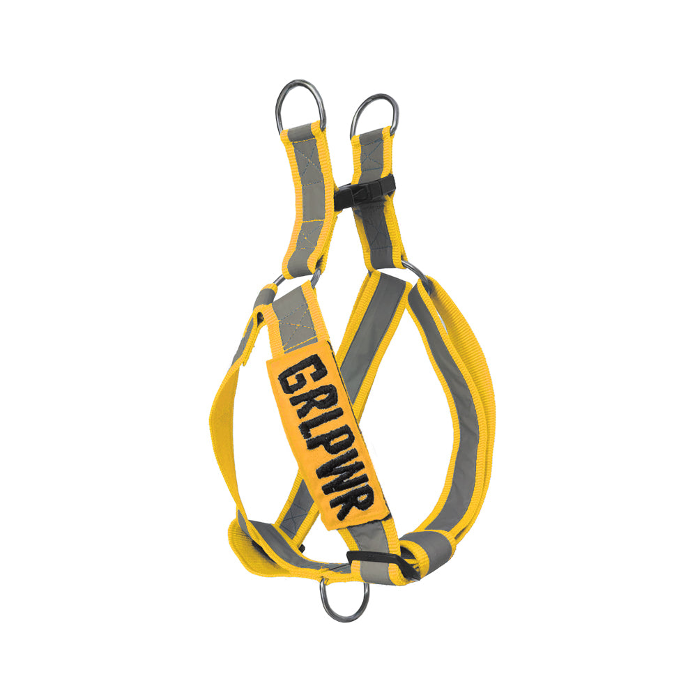 Reflectors - An Easy Walk & Step In Harness with Name Patch | Yellow thatdogintuxedo